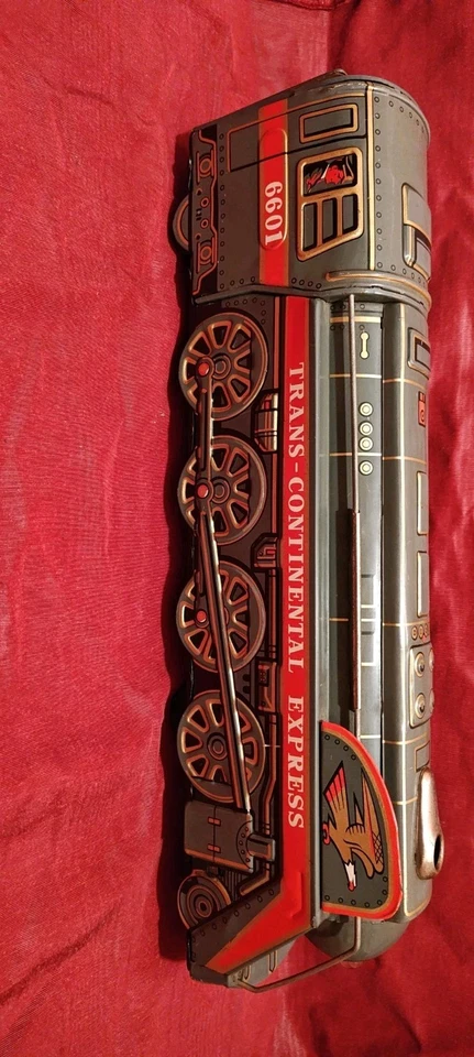 Tren expreso transcontinental vintage alimentado por batería de estaño Foto 2 de 4