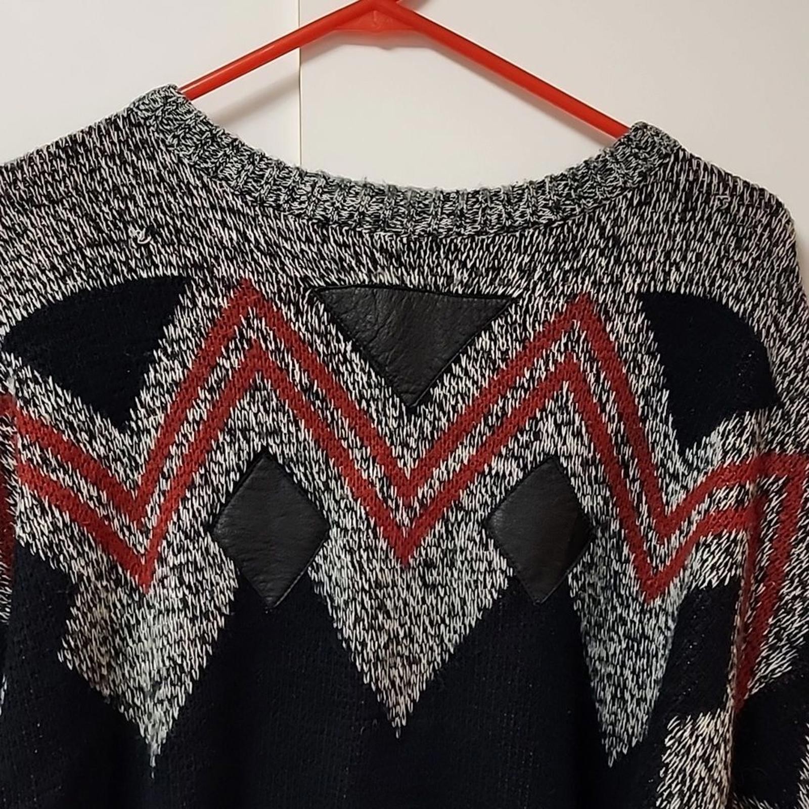 Gitano mens large grey diamond pattern sweater le… - image 3
