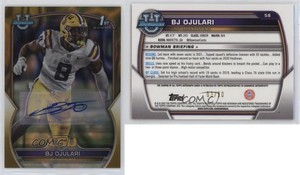 2022 Bowman U Chrome Prospect Gold Lava Refractor /50 BJ Ojulari #58 Auto