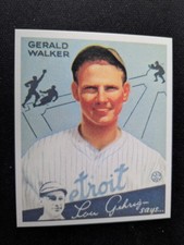 1934 Goudey Baseball Card # 26 Gee Walker - Detroit Tigers (NM)