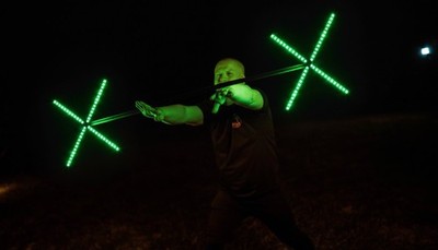 LED Flow Art Staff   Multicolor Light Stick   Performance, Festival, Dance