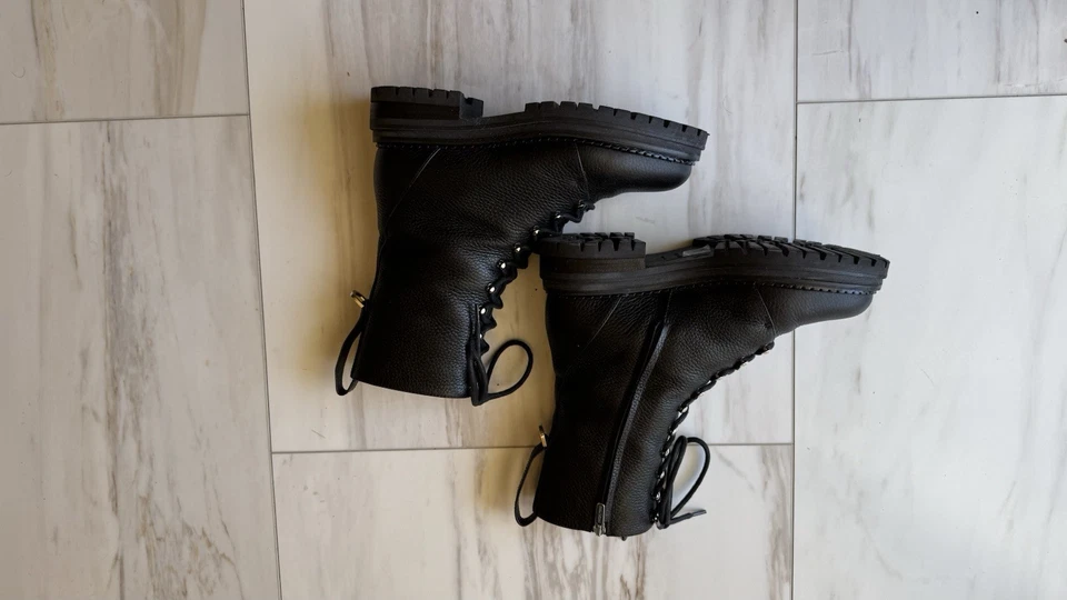 Bota de combate Sergio Rossi Joans con cordones de piel de oveja Foto 4 de 4