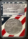 2016-W Burnished Silver American Eagle NGC MS 70 FLAG CORE