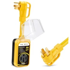  RV Surge Protector 50 Amp 12000J with Waterproof Cover, Weather 50A 12000J