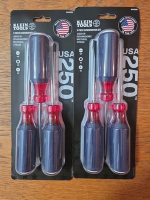 (Two) Set Klein Tools 250th Edition 3-Piece Screwdriver Limited Edition 85443250