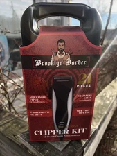 NIB BROOKLYN BARBER Deluxe All-In-One Hair CLIPPER Kit ~ 21 pieces