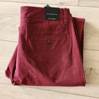 Bonobos Stretch Washed Chino Pants Mens Size 33x32 Slim Deep Red NEW