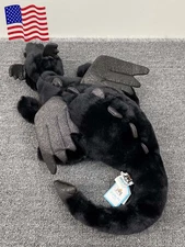 26" Jelly Onyx Dragon Plush Toy Soft Black Stuffed Animal Birthday Gift