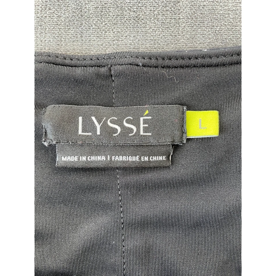 Leggings Lysse tiro alto para mujer L negros grises piel de serpiente estampado animal adelgazantes Foto 4 de 4