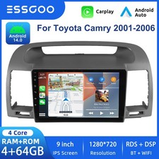 9" For Toyota Camry 2000-06 Car Stereo 64G CarPlay Android 14 GPS Head Unit CAM