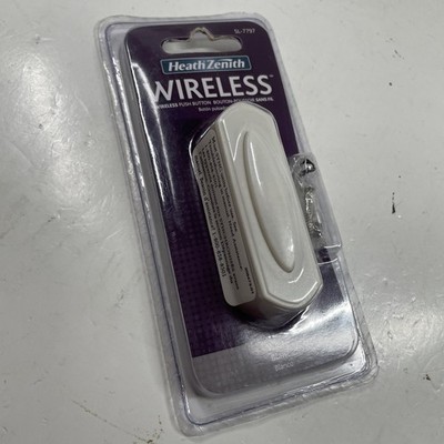 Heath Zenith SL-7797-02 Plastic Wireless Push Button Replacement Doorbell White