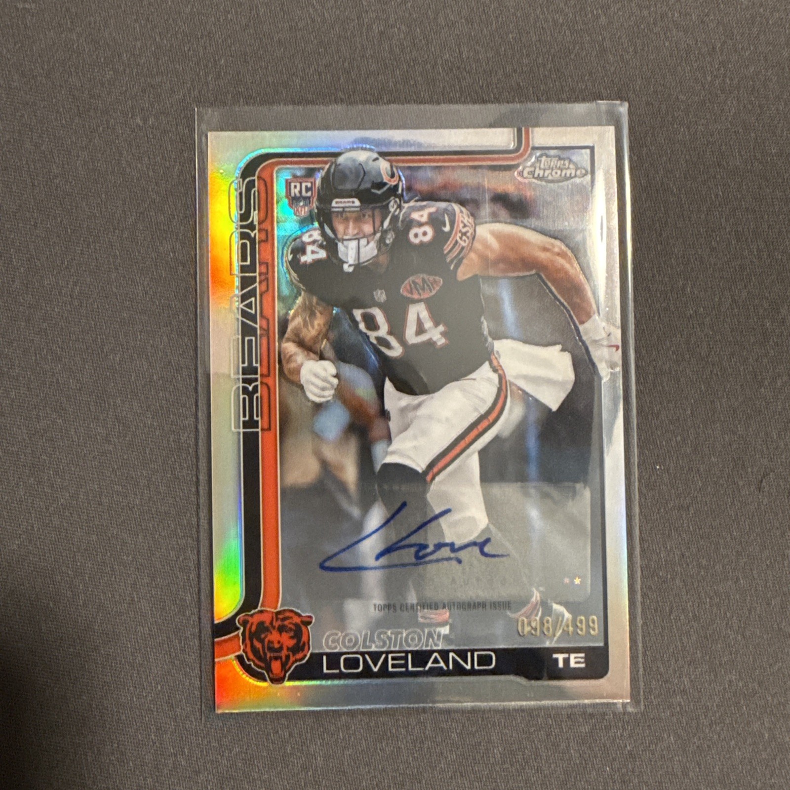 2025 Topps Chrome - Rookie Autographs Colston Loveland Refractor #RA-CL 098/499