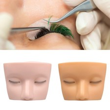 Eyelash Mannequin Head Eyelash Practice Touch Makeup Practice Head for Beginners