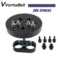 Aluminum Fuel Pump Hanger For Single/Dual Walbro 255 460 39mm-40mm Pumps Black