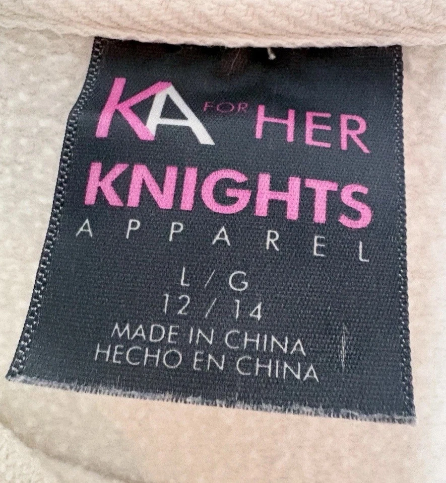 Sudadera Indiana Hoosiers Vintage Crema con Bordado Rosa Talla Grande/12-14 Foto 3 de 4