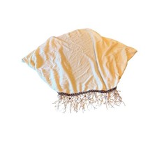 Cream Fringe Shrug Poncho Shawl Wrap Bead Decorative Trim