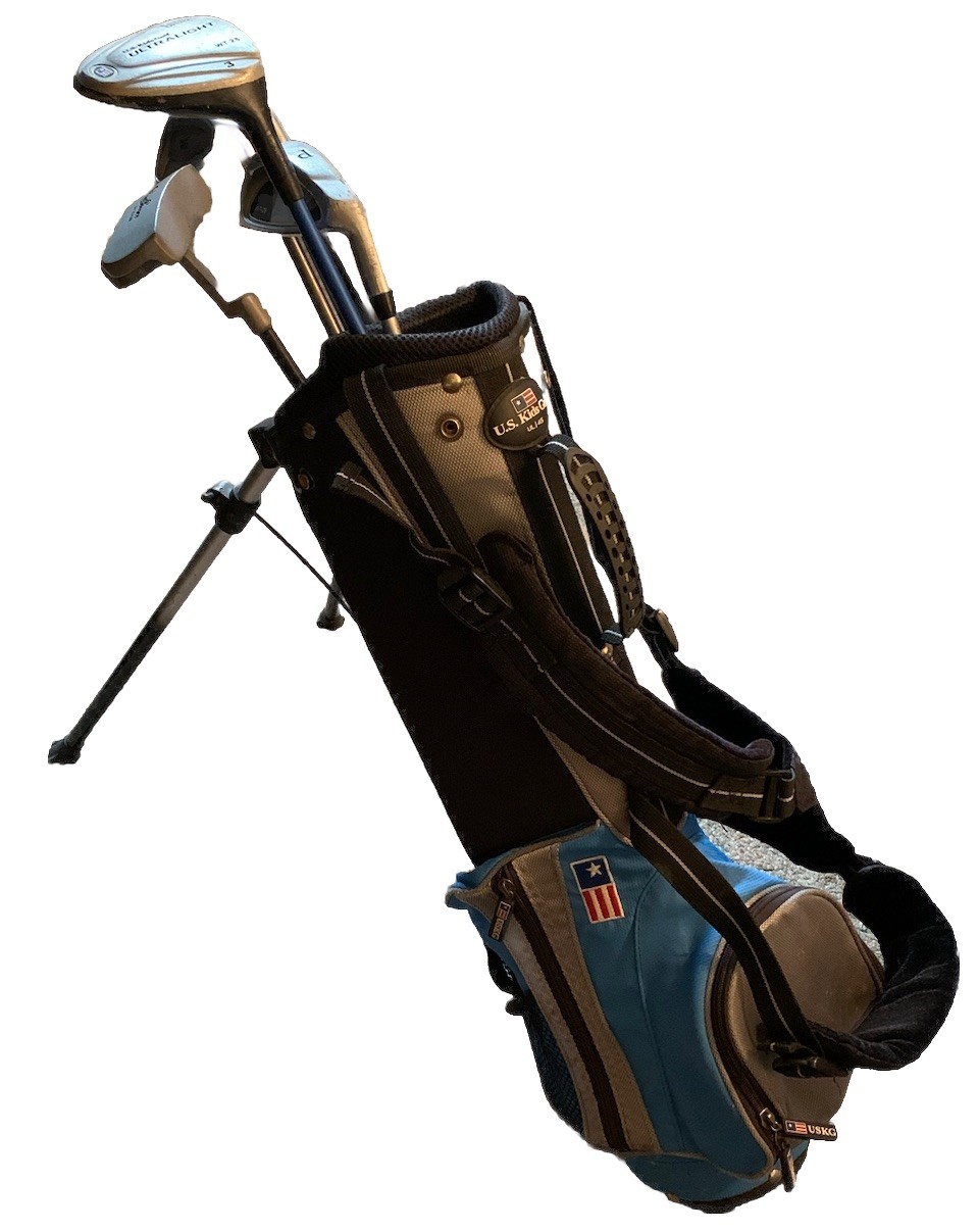 US Kids Golf Bag and Clubs UL-45 Right Hand 5-Piece Set with Free Stand 3-Section Bag