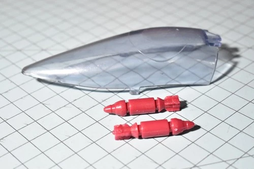 GI Joe Cobra Condor Z25 FRONT CANOPY and MISSILES 1989 Original Broken Damaged