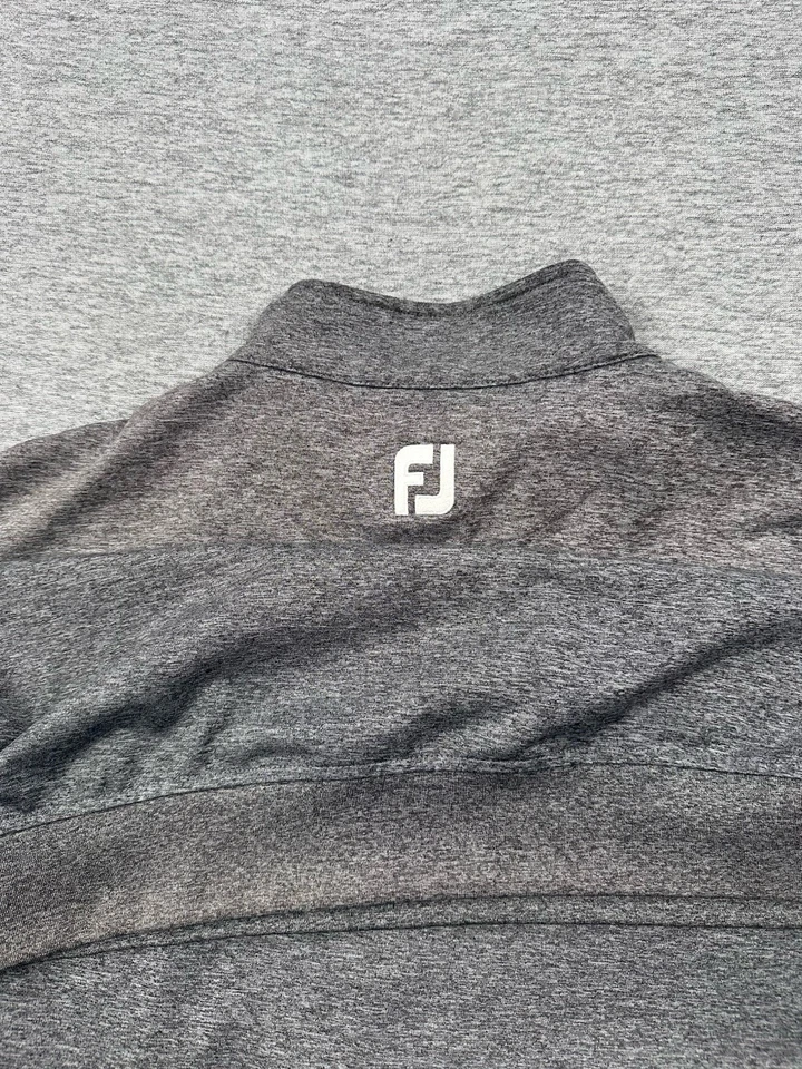 Chaleco FootJoy Para Hombre Talla Grande Gris 1/4 Cremallera Rendimiento Elastizado Golf Exterior LEER Foto 3 de 4