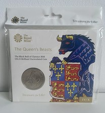 2018 Royal Mint Queen’s Beast Black Bull Of Clarence £5 Five Pound Coin Pack