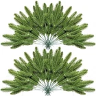 Christmas Artificial Pine Branches Fake Greenery for Crafts Garland Wreath Decor