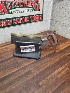 K236 Rare antique 1800s Henry Disston Brass Back Double eagle 10" back saw