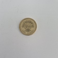 1991 Northern Ireland Flax Plant N.I British £1 Round One Pound Coin Circulated