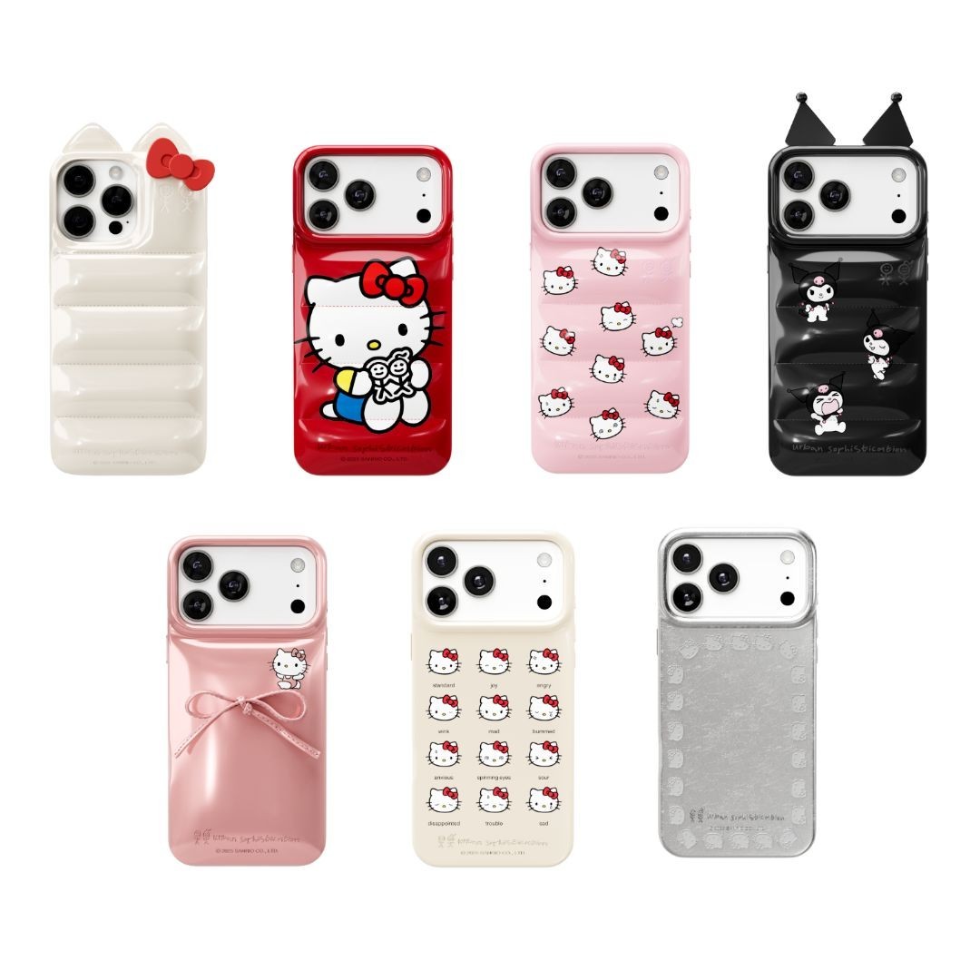 urban sophistication ハローキティiPhone 15pro On Hand] Urban Sophistication Sanrio Hello Kitty Kuromi The Puff