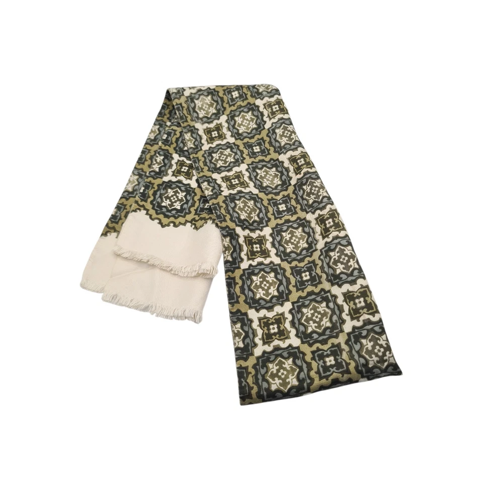 Tootal Style Scarf 1960s Pattern Scarf Vintage Retro Mens Fringe Ascot Cravat A1 - Image 2 of 4