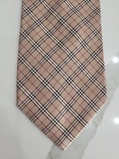 Burberry London Classic Check Silk Tie 3.5 X 59 Tan Black White Red