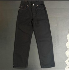 Vintage Levis 550 Black Jeans Boys 12 Regular 26x26 Deadstock NWT 100 Cotton