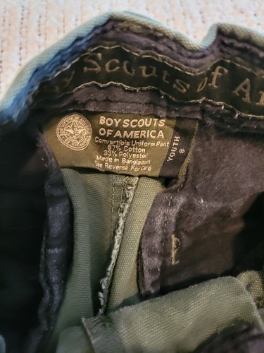 BSA Boy Scouts Uniform Switchback Convertible Cargo Pants Youth 8 - Picture 3 of 3