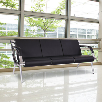 Waiting Room Chair Reception PU Leather Office Airport Bank Bench Guest Sofa