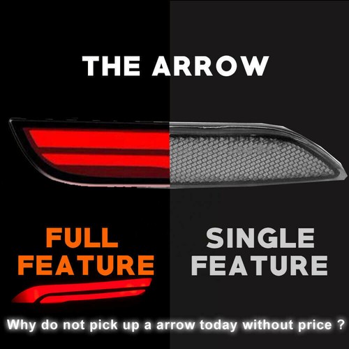 LED Rear Bumper Reflectors Brake Tail Lights For Toyota Camry 2018 2019 2020 - Picture 9 of 12