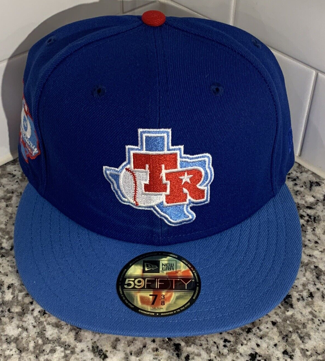 Casquette New Era Texas Rangers 40e Anniversaire - Rouge Ajustée 7 1/4 (UV, Légère)