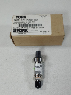 York (Johnson Controls) 0-125 PSI Pressure Transducer Part York (Johnson Controls) 0-125 PSI Pressure Transducer Part