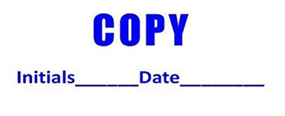 Cosco P20 Stamp - Self-Inking COPY/Date/Initial, Quick-Dry, Blue Ink 9/16''x1-1/2