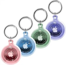 4 Pack Waterproof Case for Apple AirTag with Keychain, Full Body 