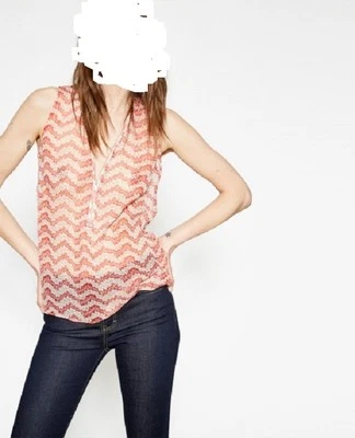 BEAU DEBARDEUR THE KOOPLES NEUF NOUVELLE COLLECTION TAILLE S 100% SOIE - Photo 1/4