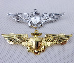 Details About 2pcs Silver And Golden Usnavy Marines Pilot Aviator Wings Pin Badge D673