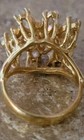 Rhinestone Ring ,Gold Tone, IM Sz 8  — photo 8