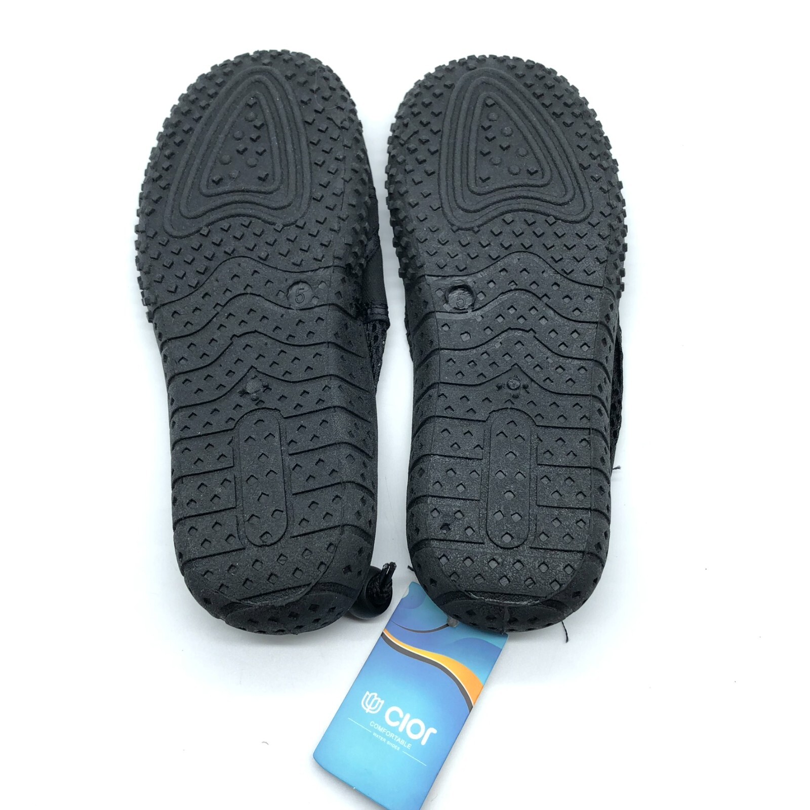 Cior Womens Water Shoes Slip On Fabric Mesh Drawstring Black Size 7