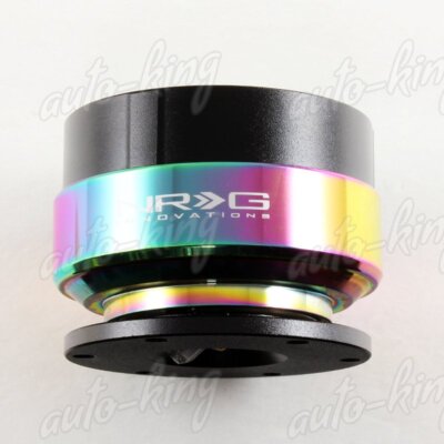BLACK/NEO CHROME BALL LOCK NRG STEERING WHEEL GEN 2.0 QUICK RELEASE ADAPTER