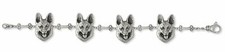 German Shepherd Bracelet Jewelry Sterling Silver Handmade Dog Bracelet GS23-B