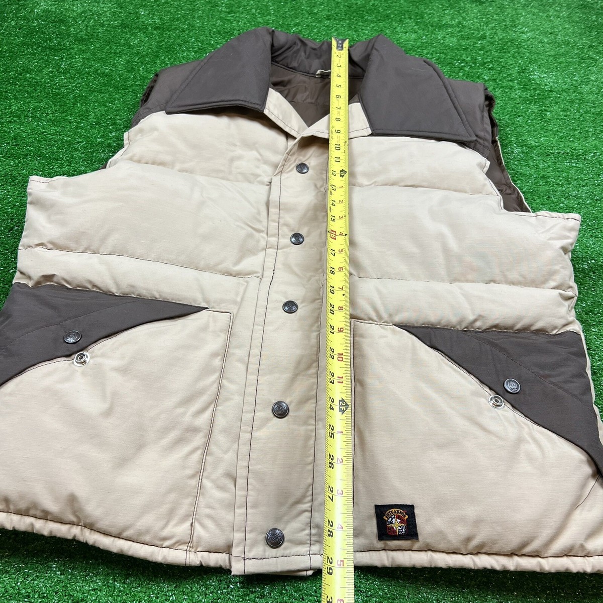 Vintage Stearns Hansa Branta Vest Mens Size Large Tan Goose Down