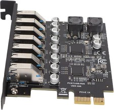 Pcie USB Card Pcie USB 3.2 Metal, Plastic 7 Port Pcie Card 7 Ports USB 3.2 Gen