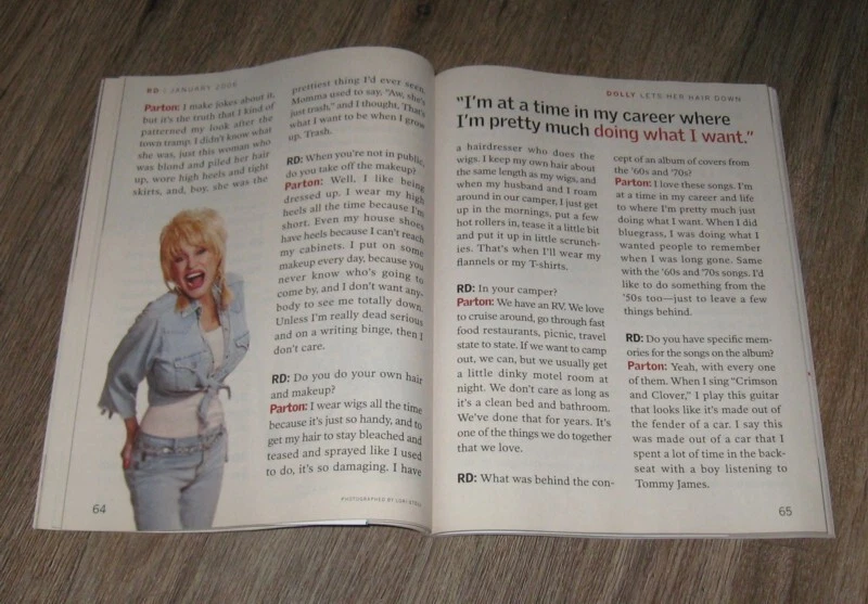 Reader’s Digest 2006 magazine Dolly Parton large print interview - Image 3 of 3