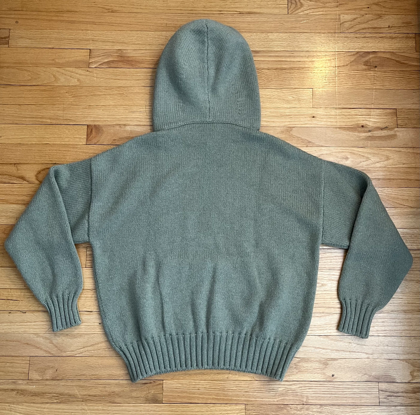 Felpa con cappuccio Fear Of God maglia extra small lana Made in Italy verde chiaro FG20 002 WSK