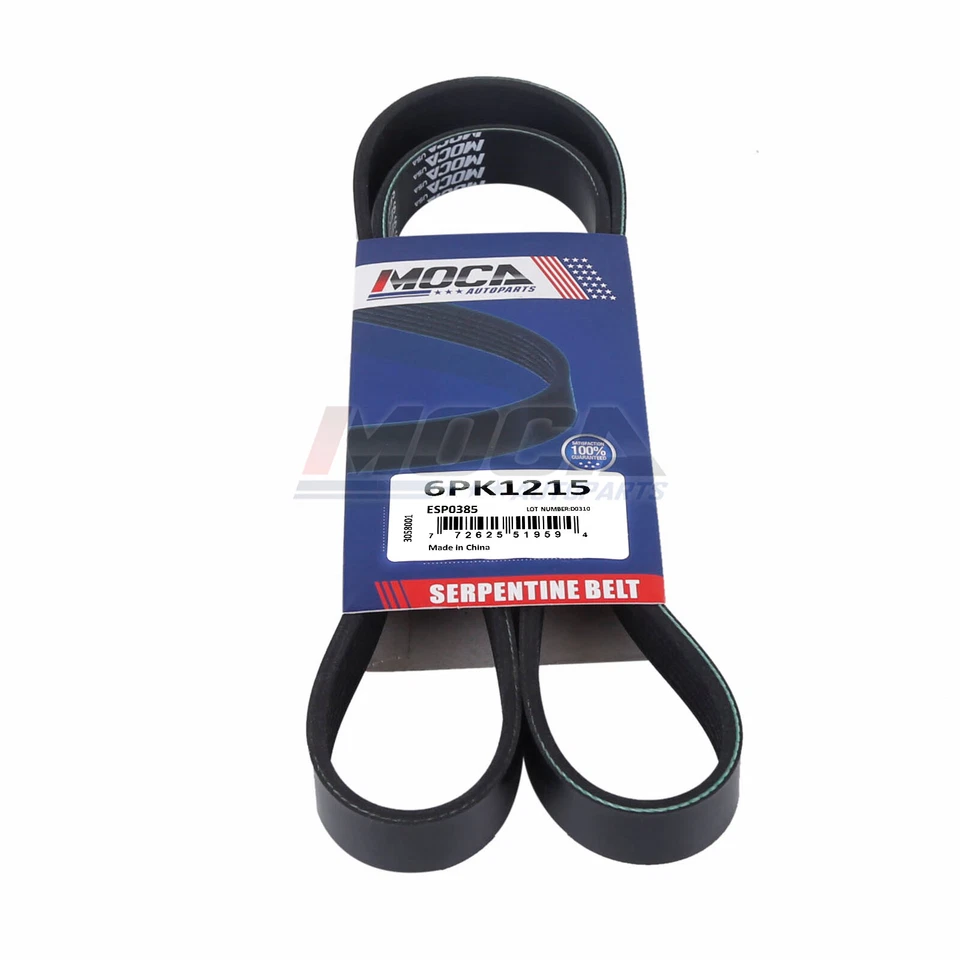 蛇形皮带适用于 17 - 19 日产 Sentra 15 - 18 雪佛兰 City Express 1.8 6PK1215 — 第 2/4 张图片