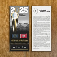 NOTRE DAME vs OSU 2024 National Championship Custom Replica Ticket Stub Any Seat